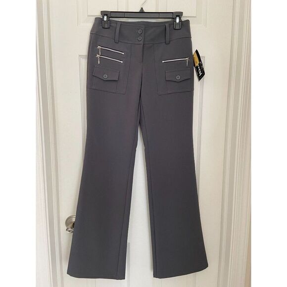 NWT Tracy Evans Gray Pants with Zippers (Size 5) - Picture 1 of 4